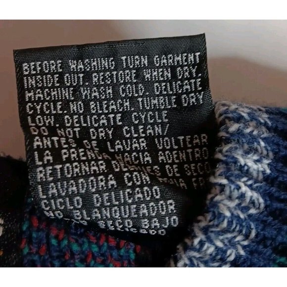 Vintage 90s Impact L Sweater Crew Neck Leather Patches Mountain Ski Retro READ - Picture 8 of 16